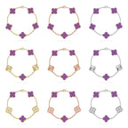 [Loco ]New  CLOVER 5 MOTIF VIOLET BRACELET COLLECTION