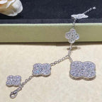 Loco CLOVER 6 MOTIFS SILVER DIAMOND BRACELET