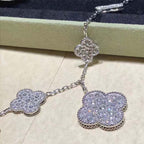 Loco CLOVER 6 MOTIFS SILVER DIAMOND BRACELET