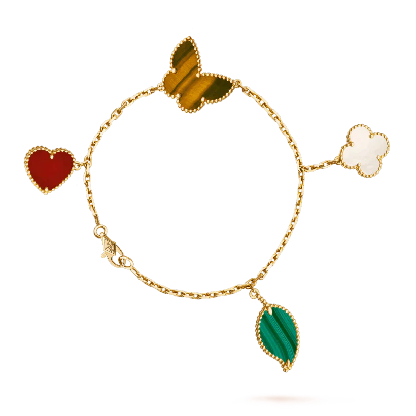 Loco LUCKY SPRING 5 MOTIF GOLD BRACELET