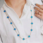 Loco CLOVER 20 MOTIFS TURQUOISE GOLD