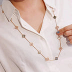 Loco CLOVER 20 MOTIFS DARK MOP DIAMOND  NECKLACE