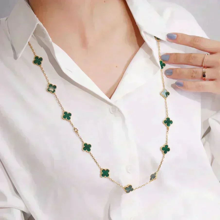 Loco CLOVER 20 MOTIFS MALACHITE GOLD
