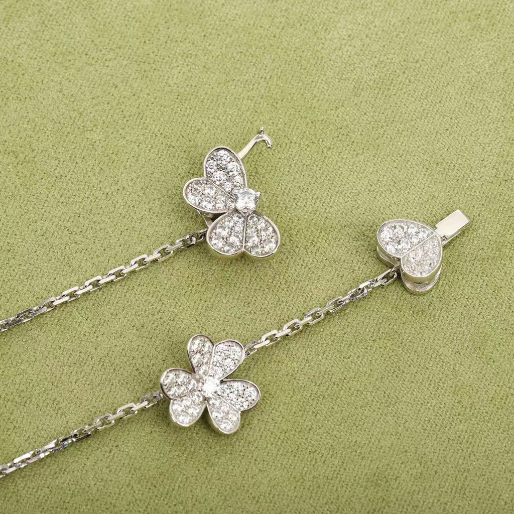 Loco FRIVOLE SILVER 9 FLOWERS NECKLACE