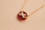 Loco JEUX DE PINK GOLD DIAMOND NECKLACE