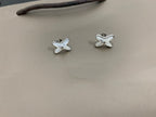 Loco JEUX DE WHITE MOP SILVER DIAMOND EARRINGS