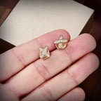 Loco JEUX DE GOLD DIAMOND EARRINGS