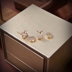 Loco JEUX DE GOLD DIAMOND EARRINGS