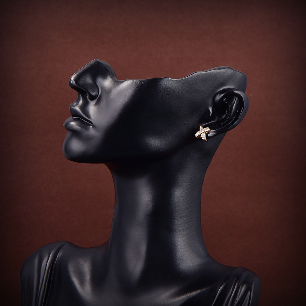 Loco JEUX DE GOLD DIAMOND EARRINGS