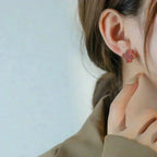 Loco CLOVER MEDIUM 1 MOTIFS CARNELIAN  EARRINGS
