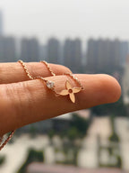 Loco BLOSSOM PENDANT PINK GOLD AND DIAMOND