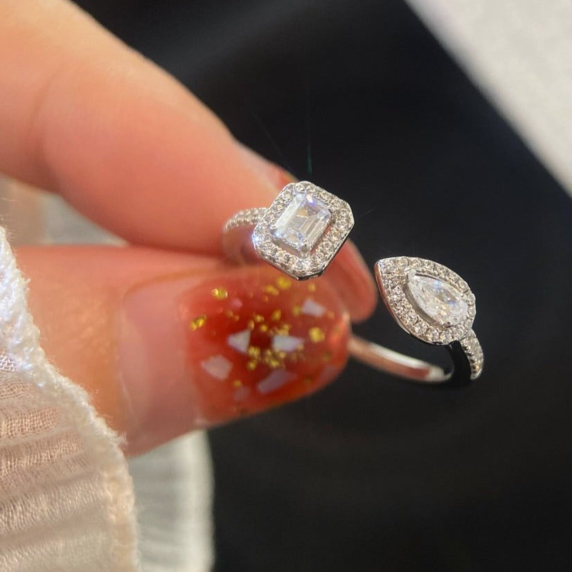 [Loco jewelrys]MY TWIN TOI & MOI SILVER DIAMOND RING