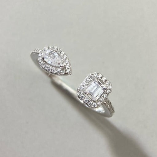 [Loco jewelrys]MY TWIN TOI & MOI SILVER DIAMOND RING