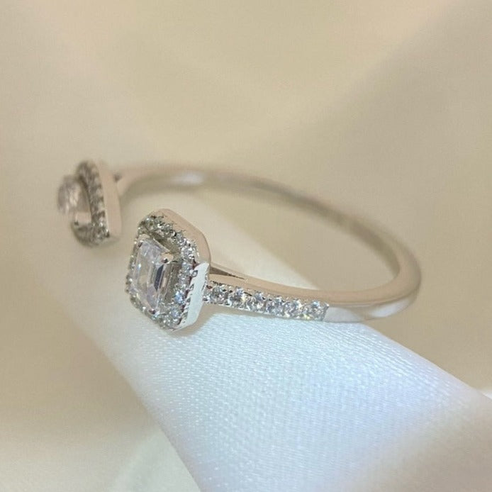 [Loco jewelrys]MY TWIN TOI & MOI SILVER DIAMOND RING