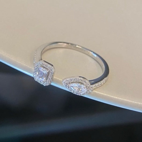 [Loco jewelrys]MY TWIN TOI & MOI SILVER DIAMOND RING