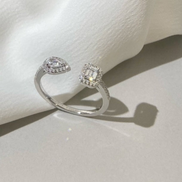 [Loco jewelrys]MY TWIN TOI & MOI SILVER DIAMOND RING