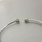 [Loco jewelrys]JONC FLEX MY TWIN TOI & MOI SILVER DIAMOND BRACELET