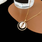 [Loco jewelrys]LUCKY MOVE MM NACRE BLANCHE DIAMOND NECKLACE