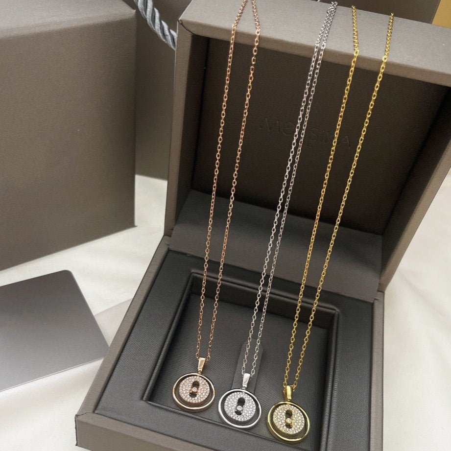 [Loco jewelrys]LUCKY MOVER PM PAVED NECKLACE