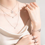 [Loco jewelrys]LUCKY MOVER PM PAVED NECKLACE