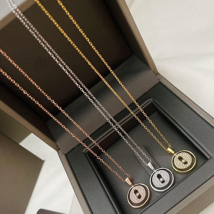 [Loco jewelrys]LUCKY MOVER PM PAVED NECKLACE