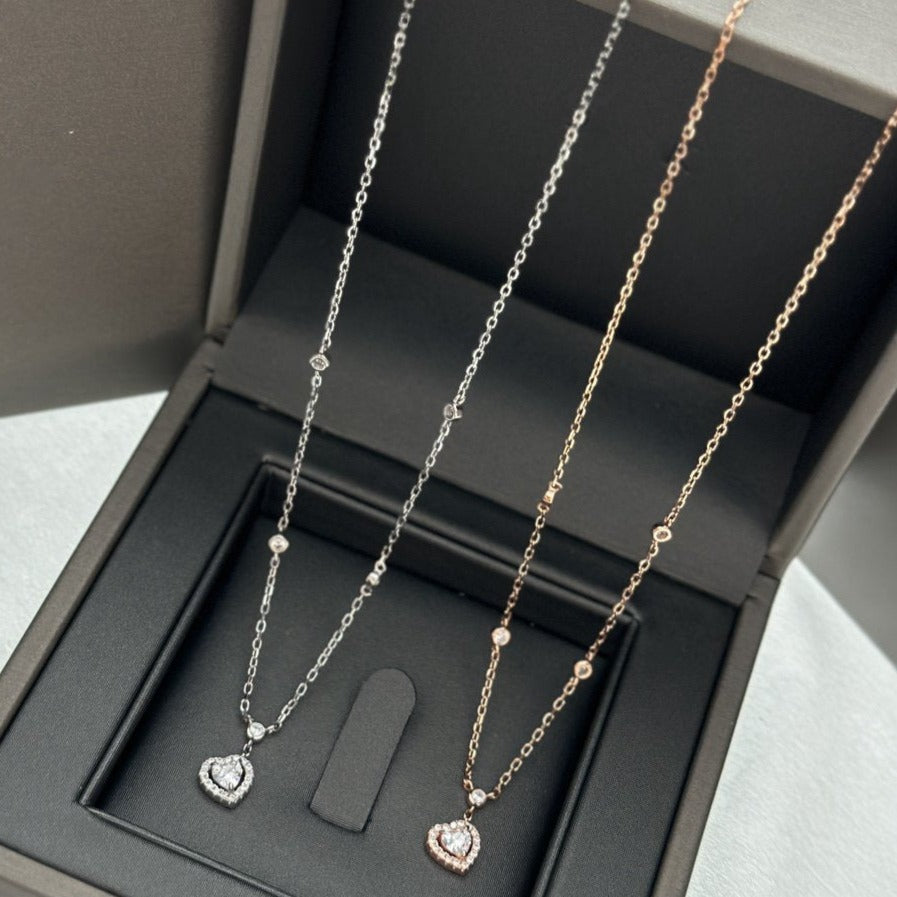 [Loco jewelrys]JOY HEART DIAMOND NECKLACE