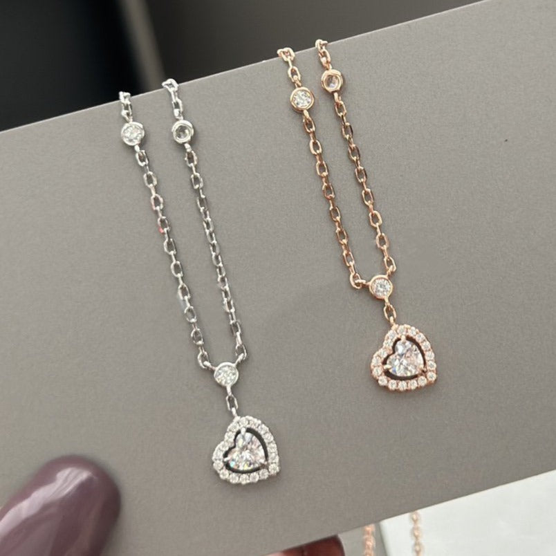 [Loco jewelrys]JOY HEART DIAMOND NECKLACE