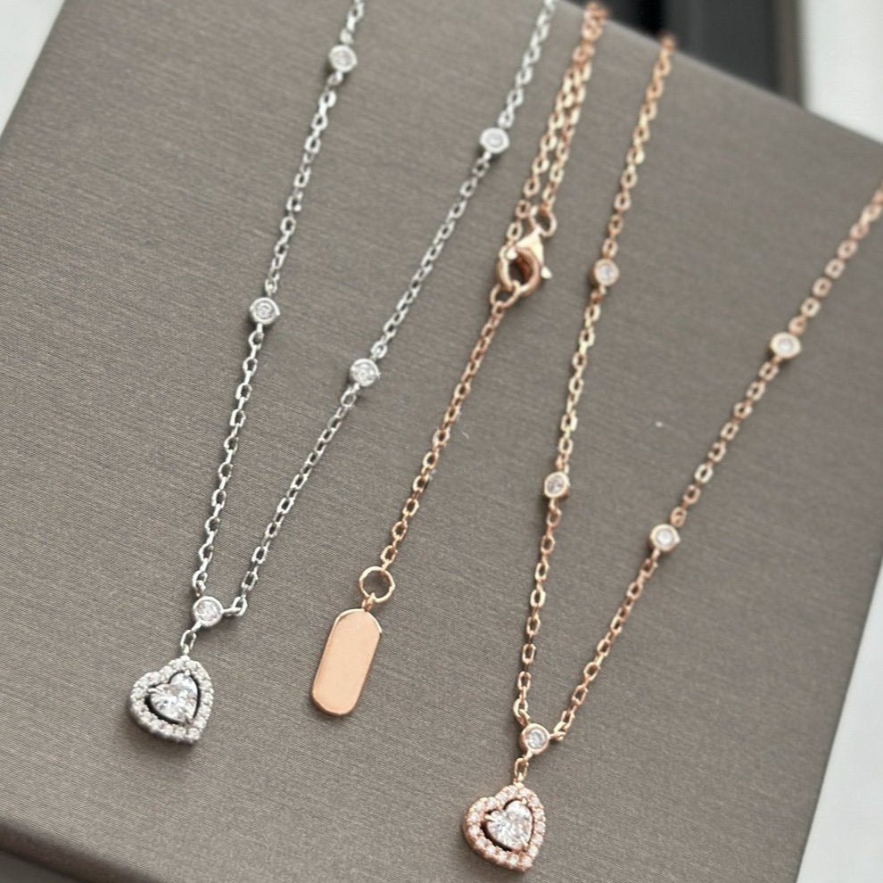 [Loco jewelrys]JOY HEART DIAMOND NECKLACE
