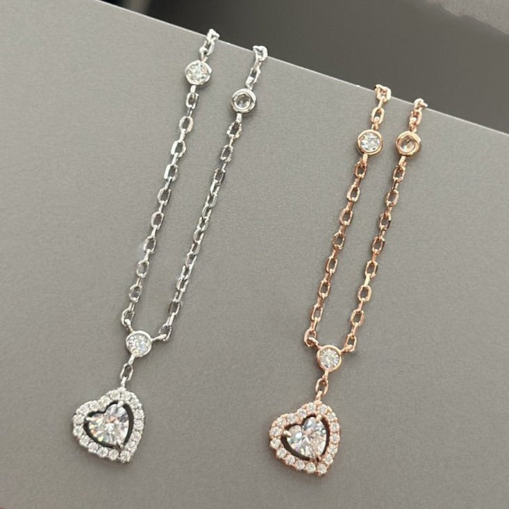 [Loco jewelrys]JOY HEART DIAMOND NECKLACE