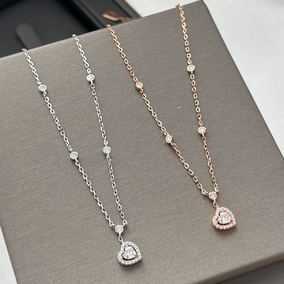 [Loco jewelrys]JOY HEART DIAMOND NECKLACE