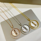 [Loco jewelrys]LUCKY MOVE MM NACRE BLANCHE DIAMOND NECKLACE