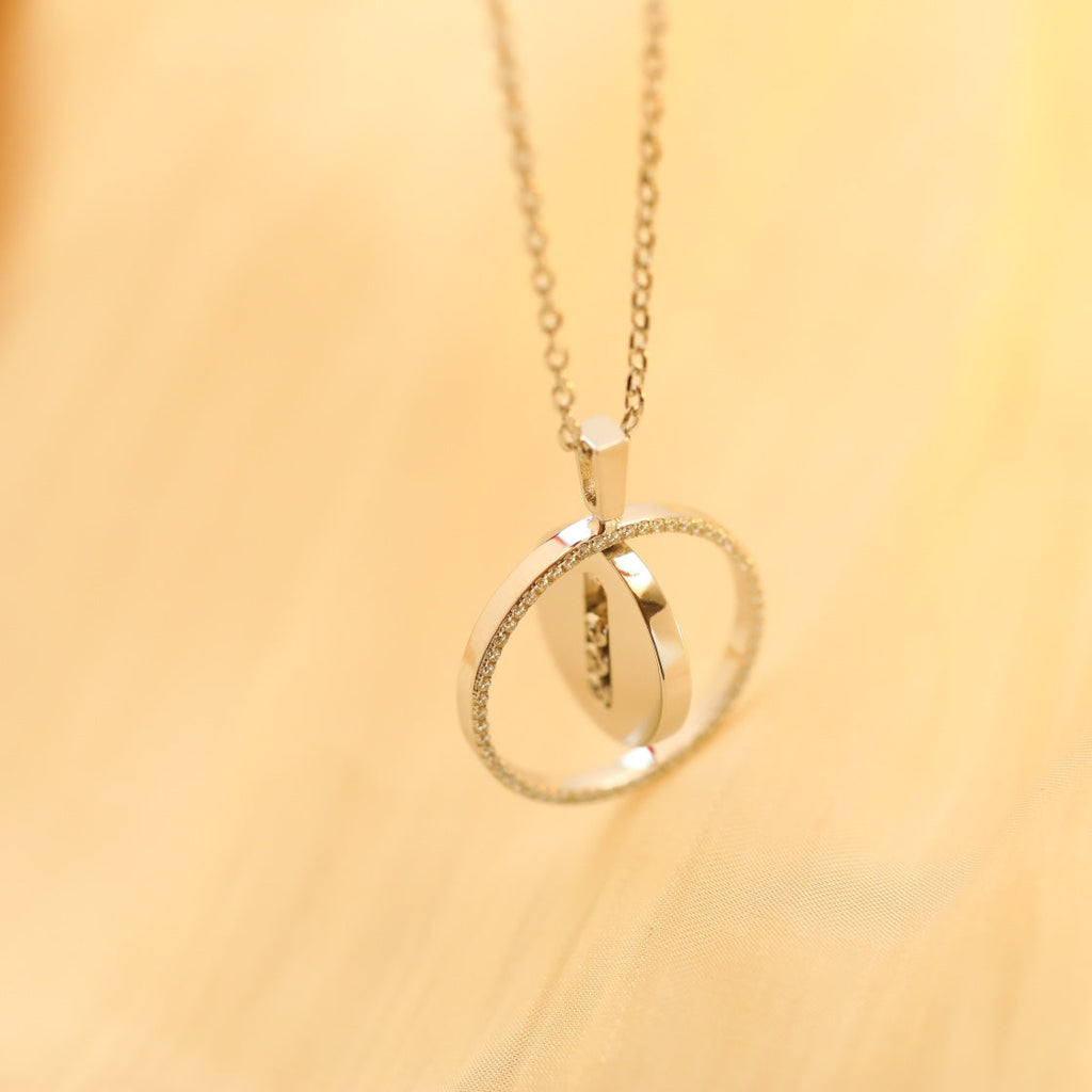 [Loco jewelrys]LUCKY MOVE MM SILVER DIAMOND NECKLACE