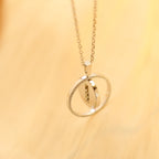 [Loco jewelrys]LUCKY MOVE MM SILVER DIAMOND NECKLACE