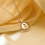 [Loco jewelrys]LUCKY MOVE MM SILVER DIAMOND NECKLACE