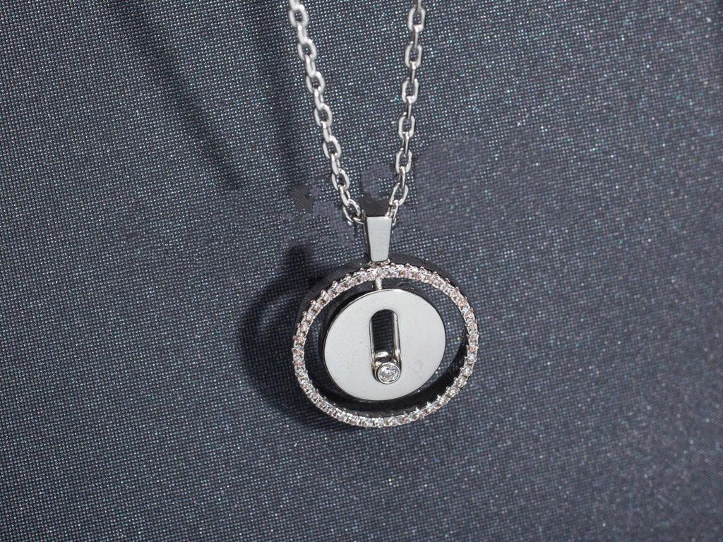 [Loco jewelrys]LUCKY MOVE PM NECKLACE SILVER DIAMOND