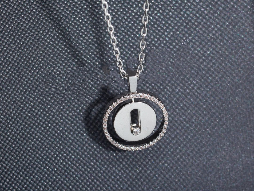 [Loco jewelrys]LUCKY MOVE PM NECKLACE SILVER DIAMOND