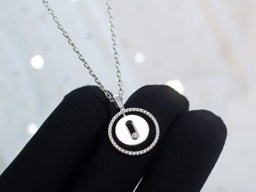 [Loco jewelrys]LUCKY MOVE PM NECKLACE SILVER DIAMOND
