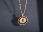 [Loco jewelrys]LUCKY MOVE PM NECKLACE PINK GOLD DIAMOND