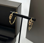 [Loco jewelrys]CREOLES MOVE UNO PM DIAMOND EARRINGS