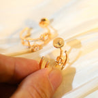 [Loco jewelrys]CREOLES MY TWIN 2 RANGS SILVER DIAMOND EARRINGS
