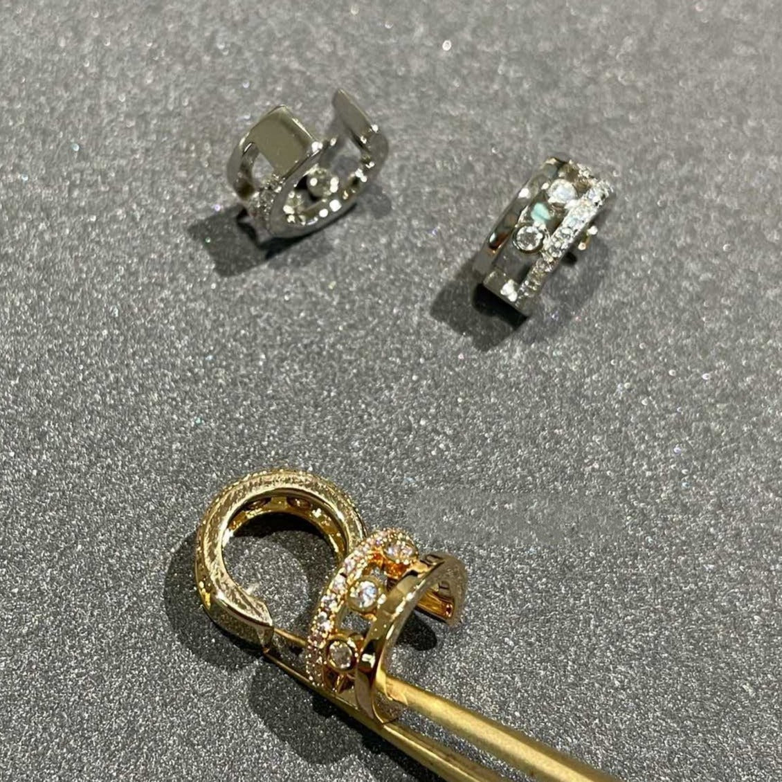 [Loco jewelrys]MOVE ROMANE EARRINGS DIAMOND
