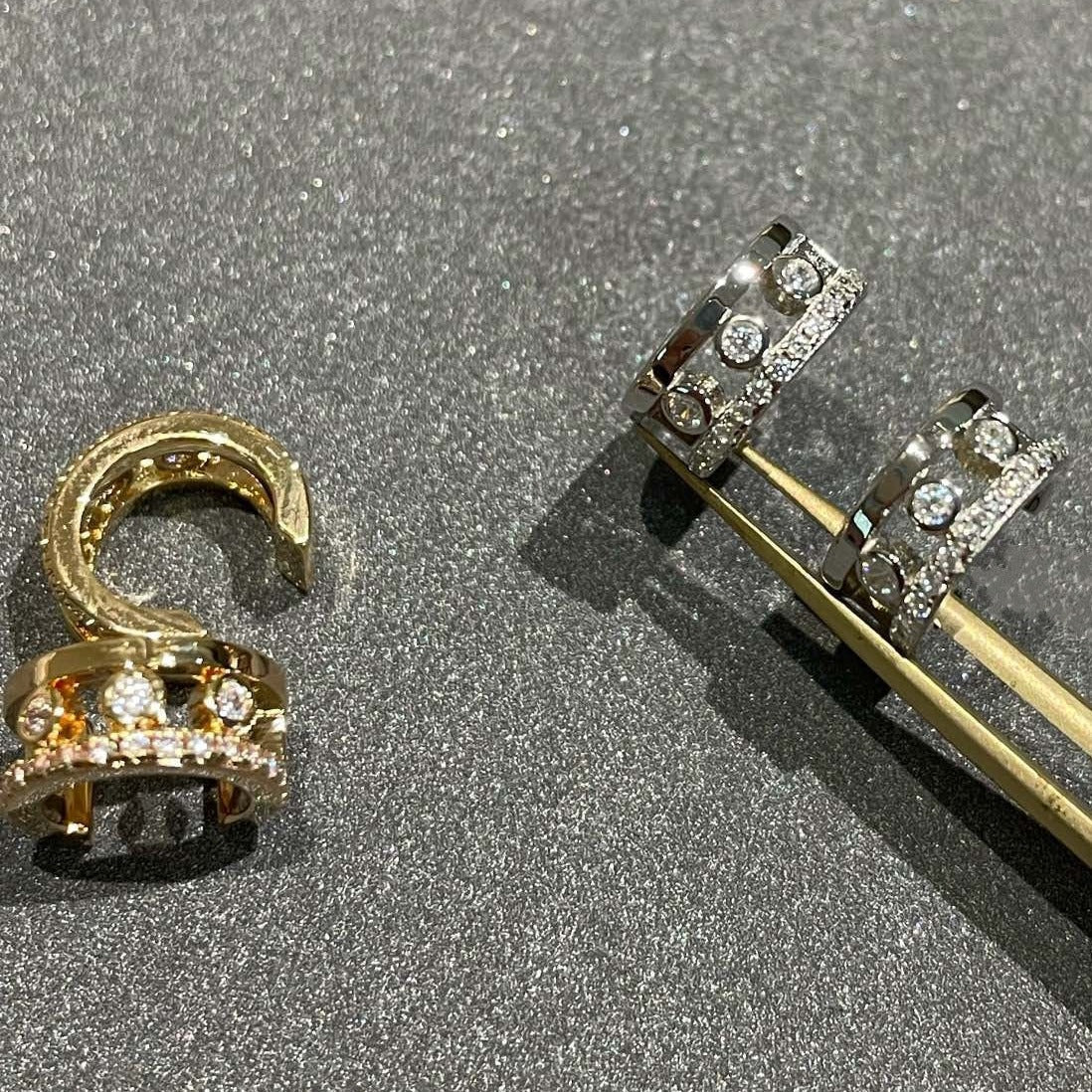 [Loco jewelrys]MOVE ROMANE EARRINGS DIAMOND
