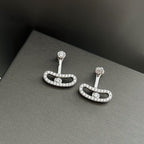 [Loco jewelrys]MOVE UNO SILVER DIAMOND EARRINGS