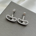 [Loco jewelrys]MOVE UNO SILVER DIAMOND EARRINGS