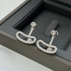 [Loco jewelrys]MOVE UNO SILVER DIAMOND EARRINGS