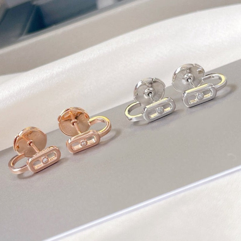 [Loco jewelrys]CREOLES MOVE UNO MINI 1 DIAMOND EARRINGS
