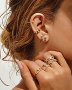 [Loco jewelrys]CREOLES MOVE UNO MINI 1 DIAMOND EARRINGS
