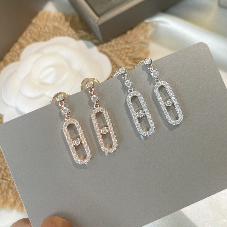 [Loco jewelrys]DORMEUSES MOVE UNO DIAMOND EARRINGS