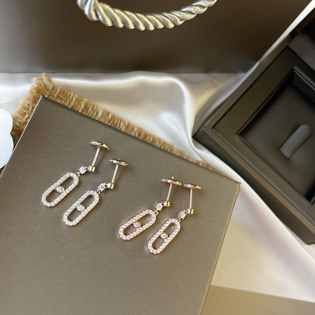 [Loco jewelrys]DORMEUSES MOVE UNO DIAMOND EARRINGS