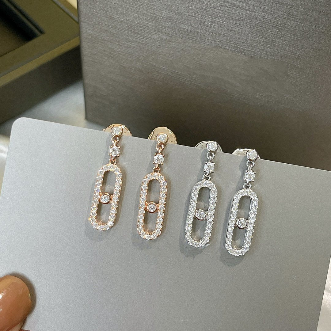 [Loco jewelrys]DORMEUSES MOVE UNO DIAMOND EARRINGS